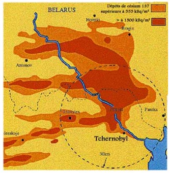 Zones irradies et zone d'exclusion